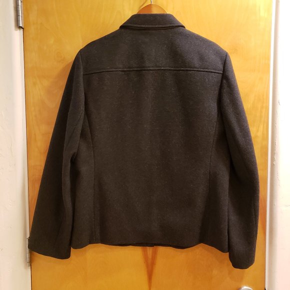 J. Crew Wool Jacket Full Front Zipper Size Med - Picture 2 of 14